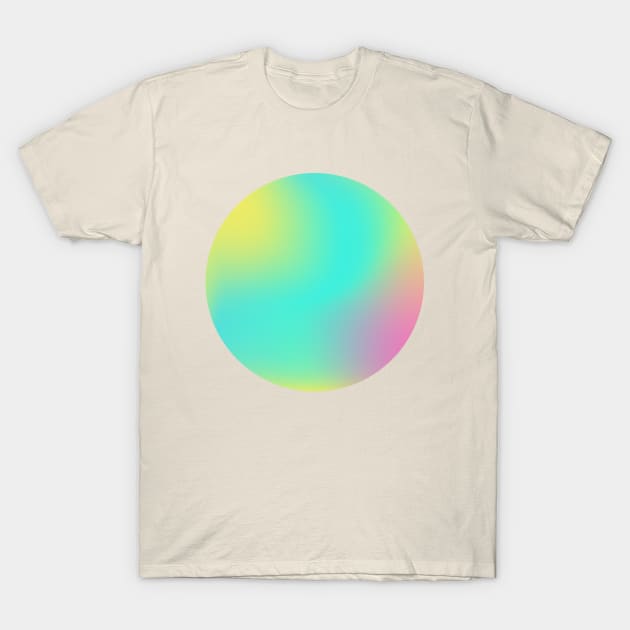 Turquoise, Yellow and Pink Neon Gradient T-Shirt by love-fi